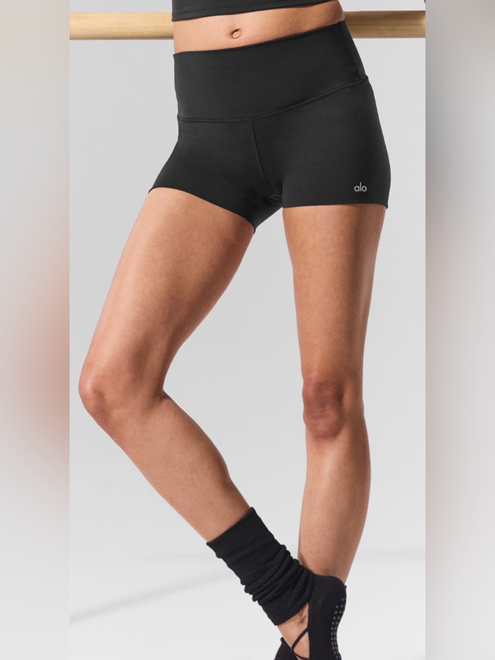 ALO Yoga NWT  3” Softsculpt Black High Waist Precision Biker Shorts Size S